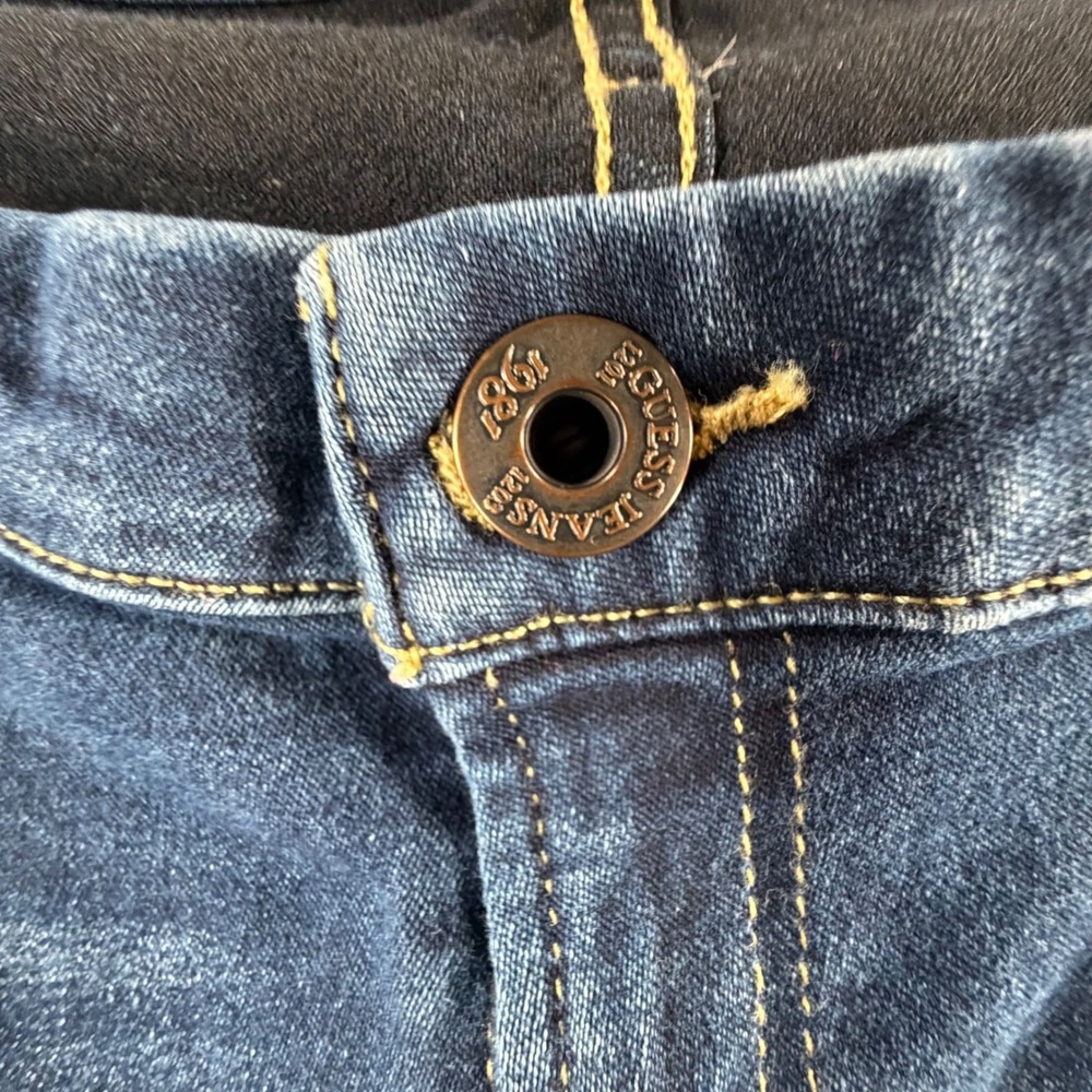 GUESS Los Angeles Men's Jeans 31x28 Blue Slim‎ Skinny Stretch Denim Tapered Y2K - Picture 3 of 16